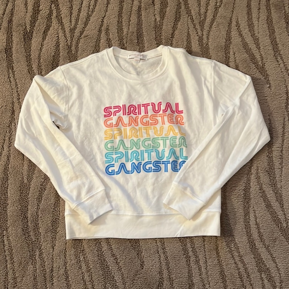 Spiritual Gangster Crew Neck Savasana Pullover Size S EUC